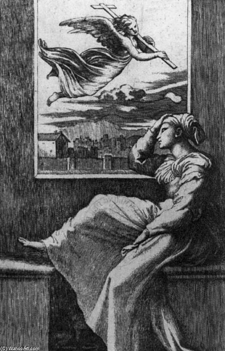 Wikioo.org - Encyklopedia Sztuk Pięknych - Malarstwo, Grafika Marcantonio Raimondi - The Vision of St Helena