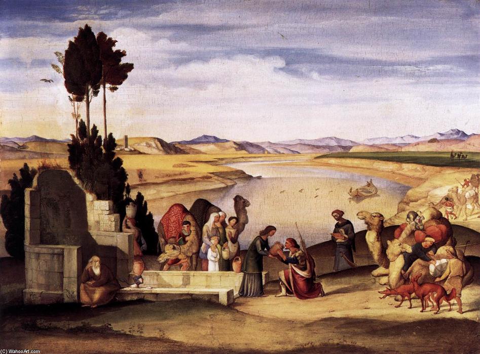 Wikioo.org – L'Encyclopédie des Beaux Arts - Peinture, Oeuvre de Anton (Alban) Ramboux - Rebecca et Eliezer au puits