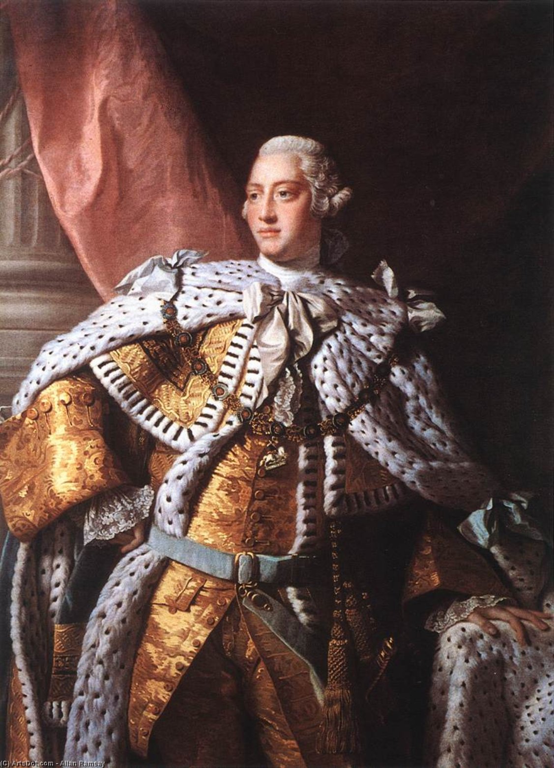 WikiOO.org - Enciclopédia das Belas Artes - Pintura, Arte por Allan Ramsay - Portrait of George III