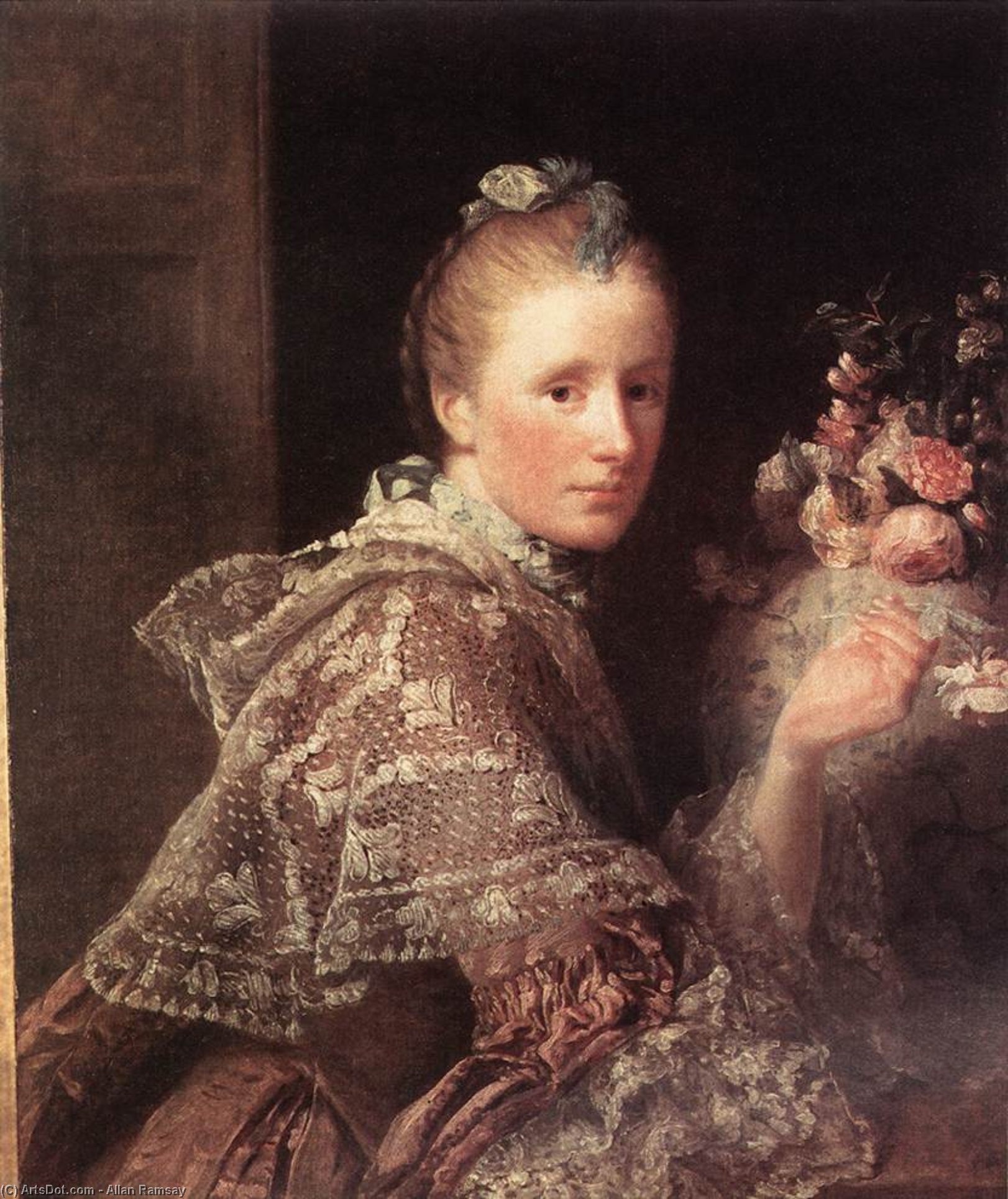Wikioo.org - The Encyclopedia of Fine Arts - Painting, Artwork by Allan Ramsay - Portrait of the Artist's Wife