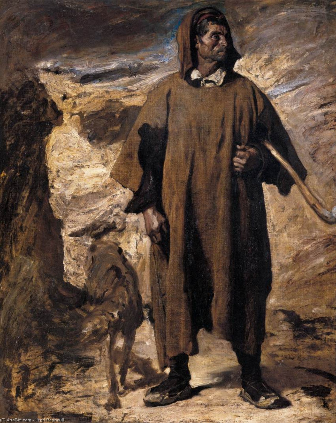 Wikioo.org - Bách khoa toàn thư về mỹ thuật - Vẽ tranh, Tác phẩm nghệ thuật Henri Regnault - Castilian Mountain Shepherd