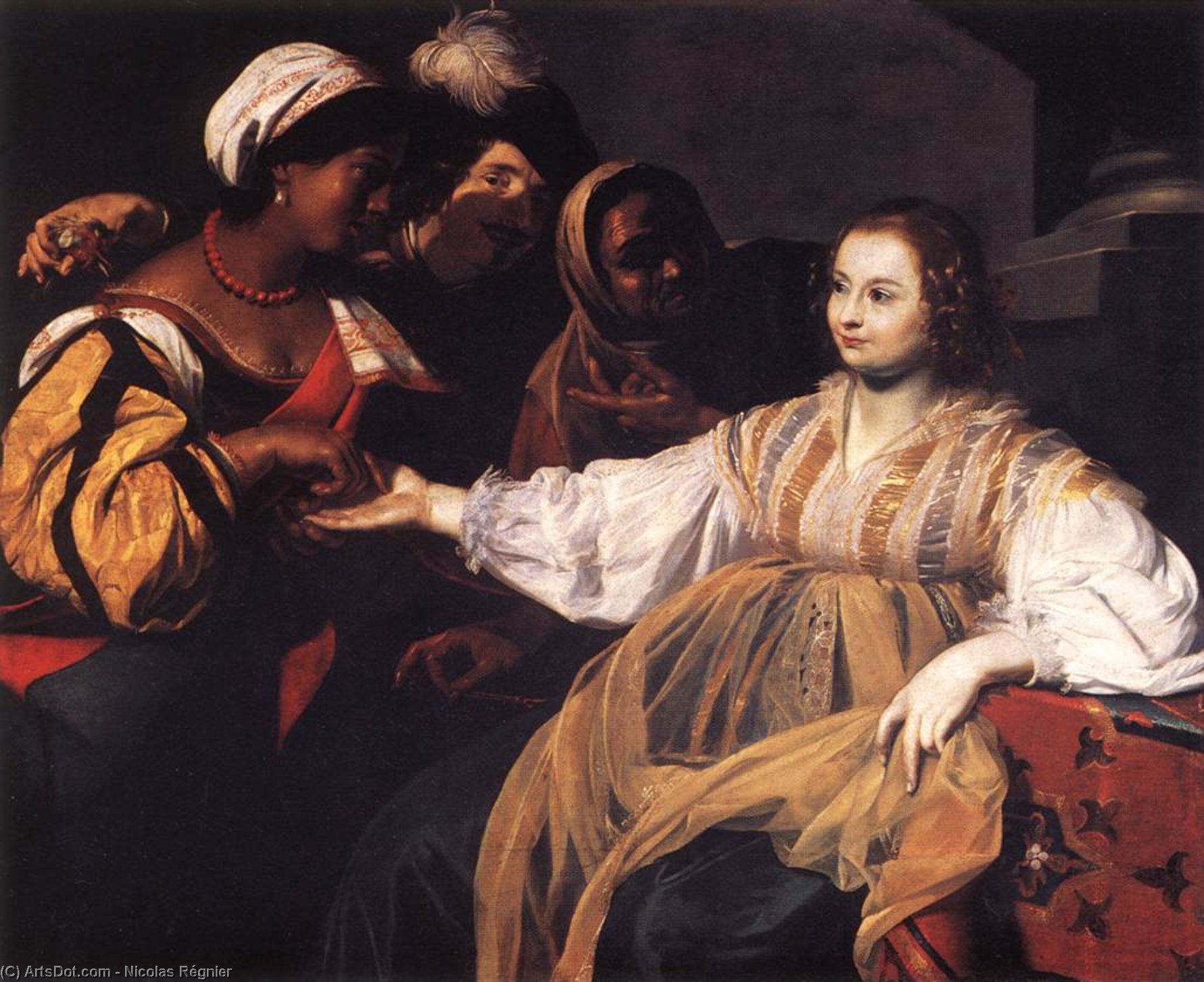 Wikioo.org - The Encyclopedia of Fine Arts - Painting, Artwork by Nicolas Régnier - The Fortune Teller