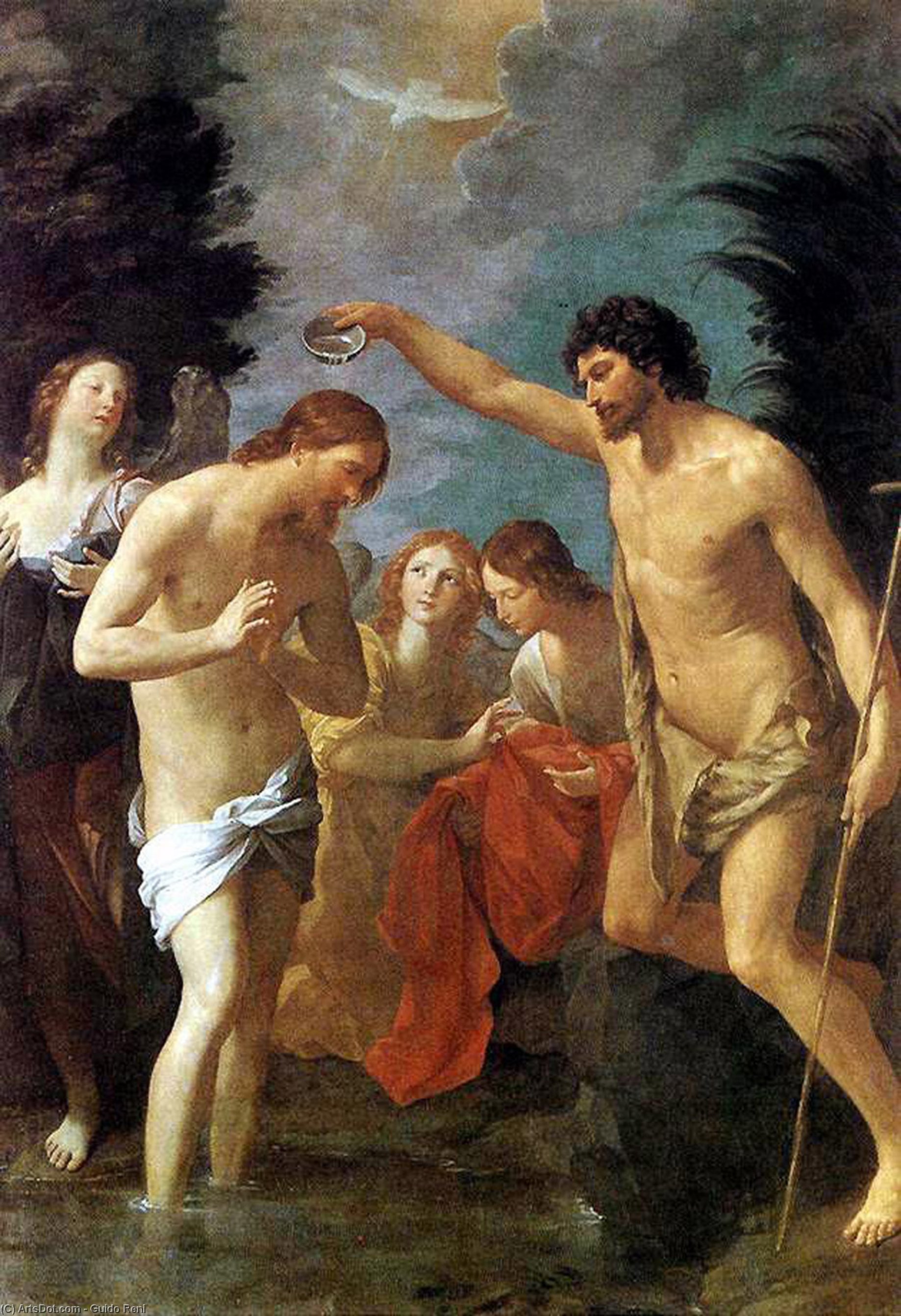 Wikioo.org - The Encyclopedia of Fine Arts - Painting, Artwork by Reni Guido (Le Guide) - Baptism of Christ