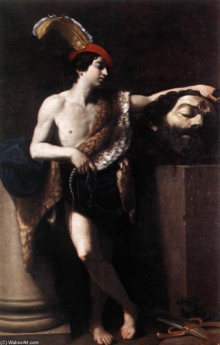 Wikioo.org – La Enciclopedia de las Bellas Artes - Pintura, Obras de arte de Reni Guido (Le Guide) - David con el cabeza de Goliath