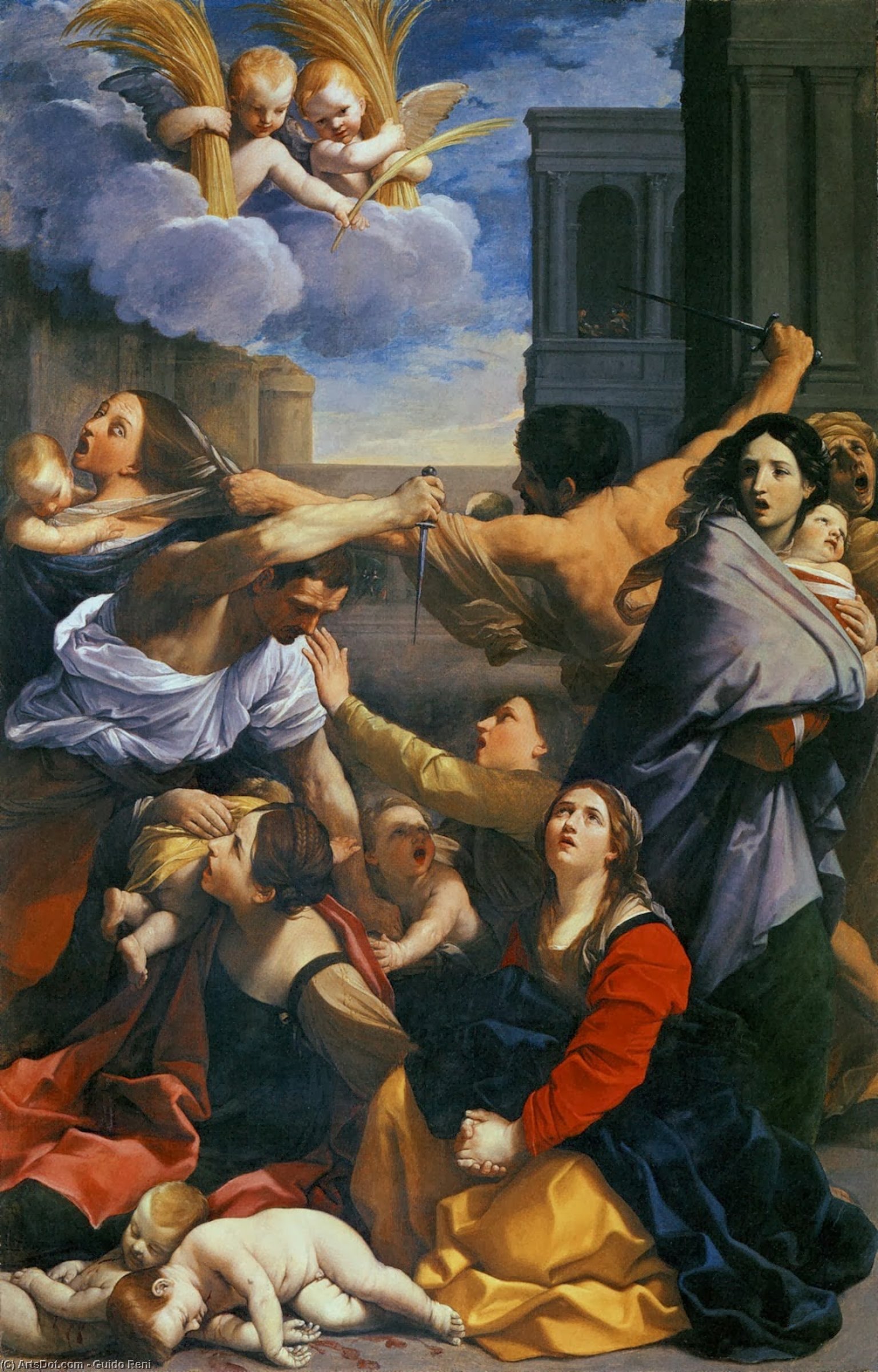 Wikioo.org – La Enciclopedia de las Bellas Artes - Pintura, Obras de arte de Reni Guido (Le Guide) - Masacre de los Inocentes