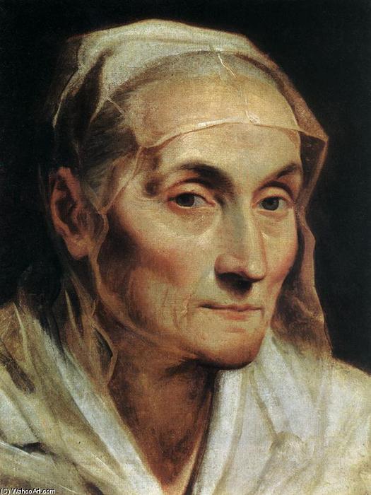 Wikioo.org – La Enciclopedia de las Bellas Artes - Pintura, Obras de arte de Reni Guido (Le Guide) - retrato de una mujer mayor