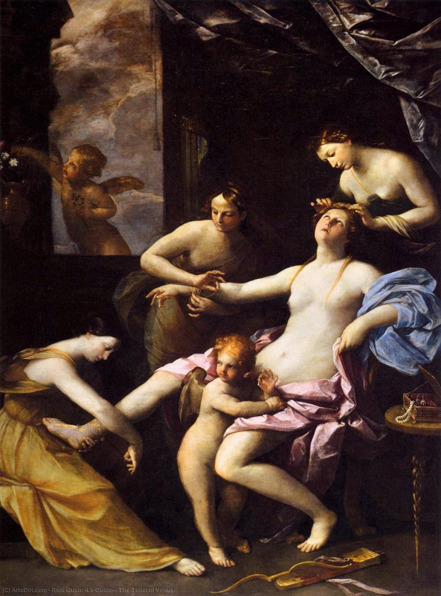 Wikioo.org – La Enciclopedia de las Bellas Artes - Pintura, Obras de arte de Reni Guido (Le Guide) - El baño todaclasede  Venus