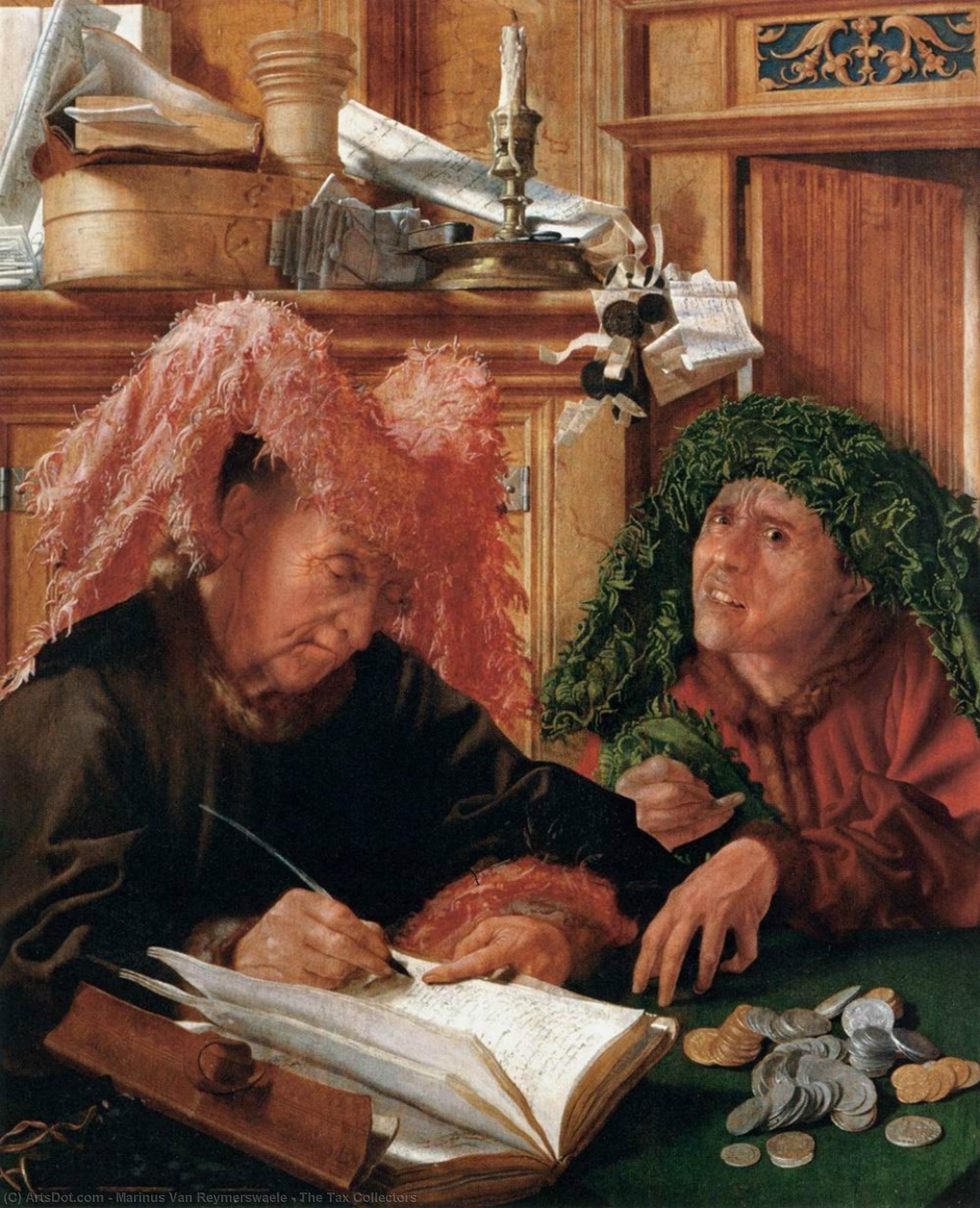 Wikioo.org - The Encyclopedia of Fine Arts - Painting, Artwork by Marinus Van Reymerswaele - The Tax Collectors