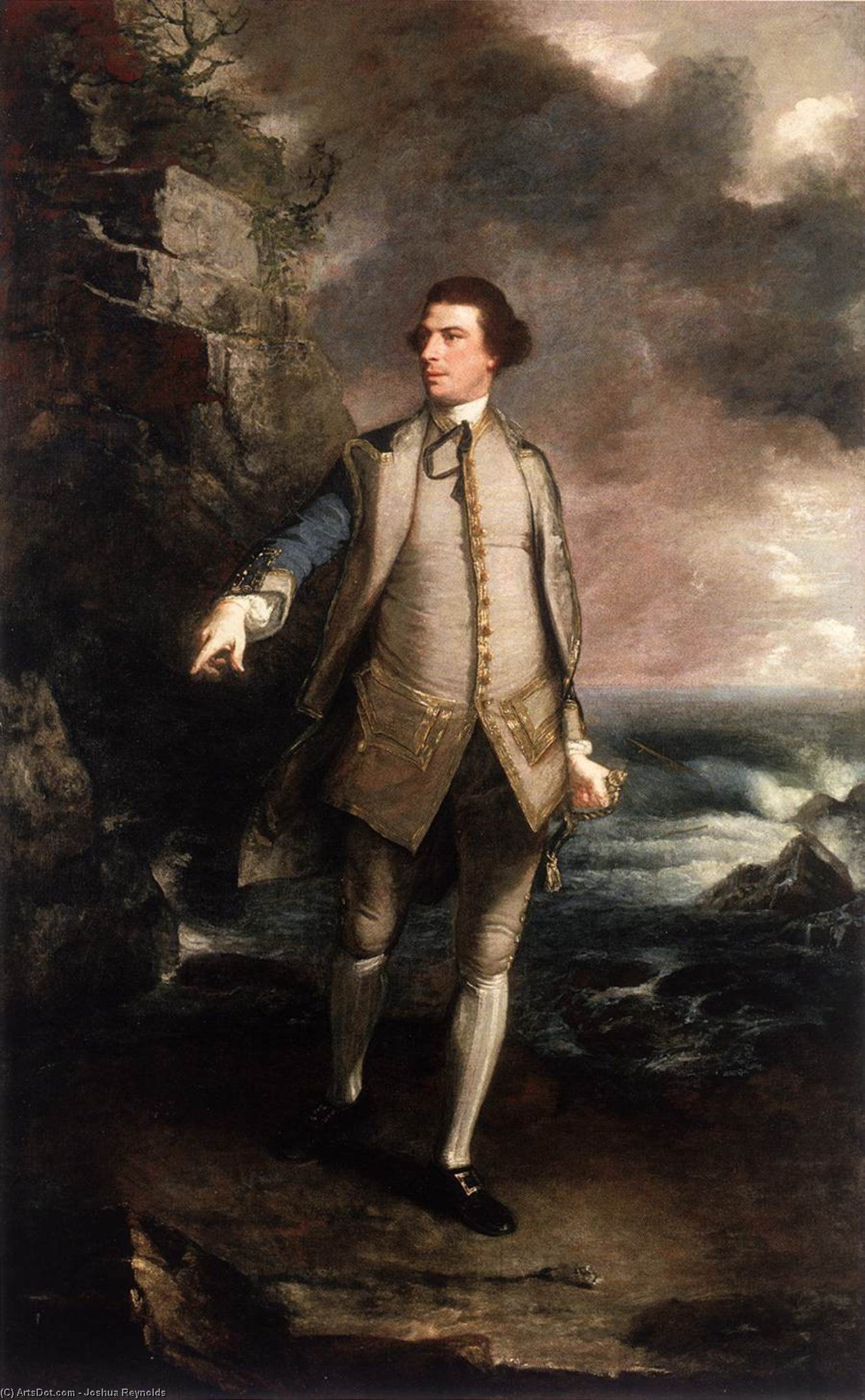 Wikioo.org – L'Encyclopédie des Beaux Arts - Peinture, Oeuvre de Joshua Reynolds - Contre-amiral augustus keppel