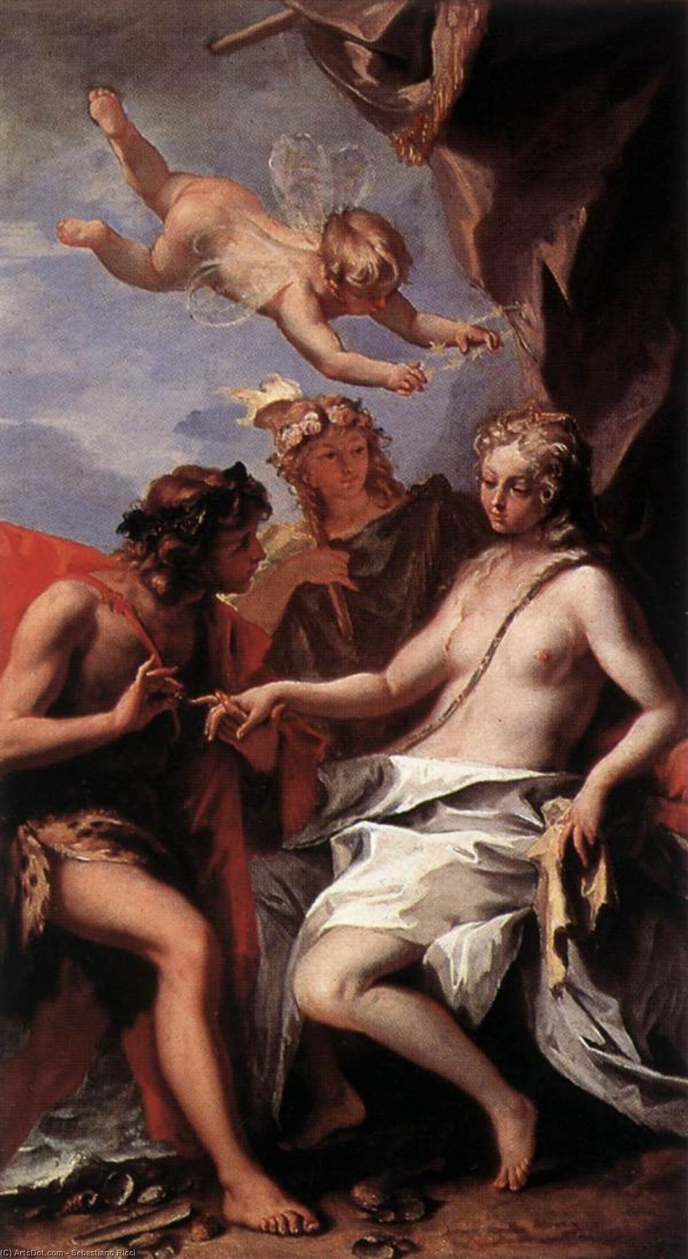 Wikioo.org - Bách khoa toàn thư về mỹ thuật - Vẽ tranh, Tác phẩm nghệ thuật Sebastiano Ricci - Bacchus and Ariadne