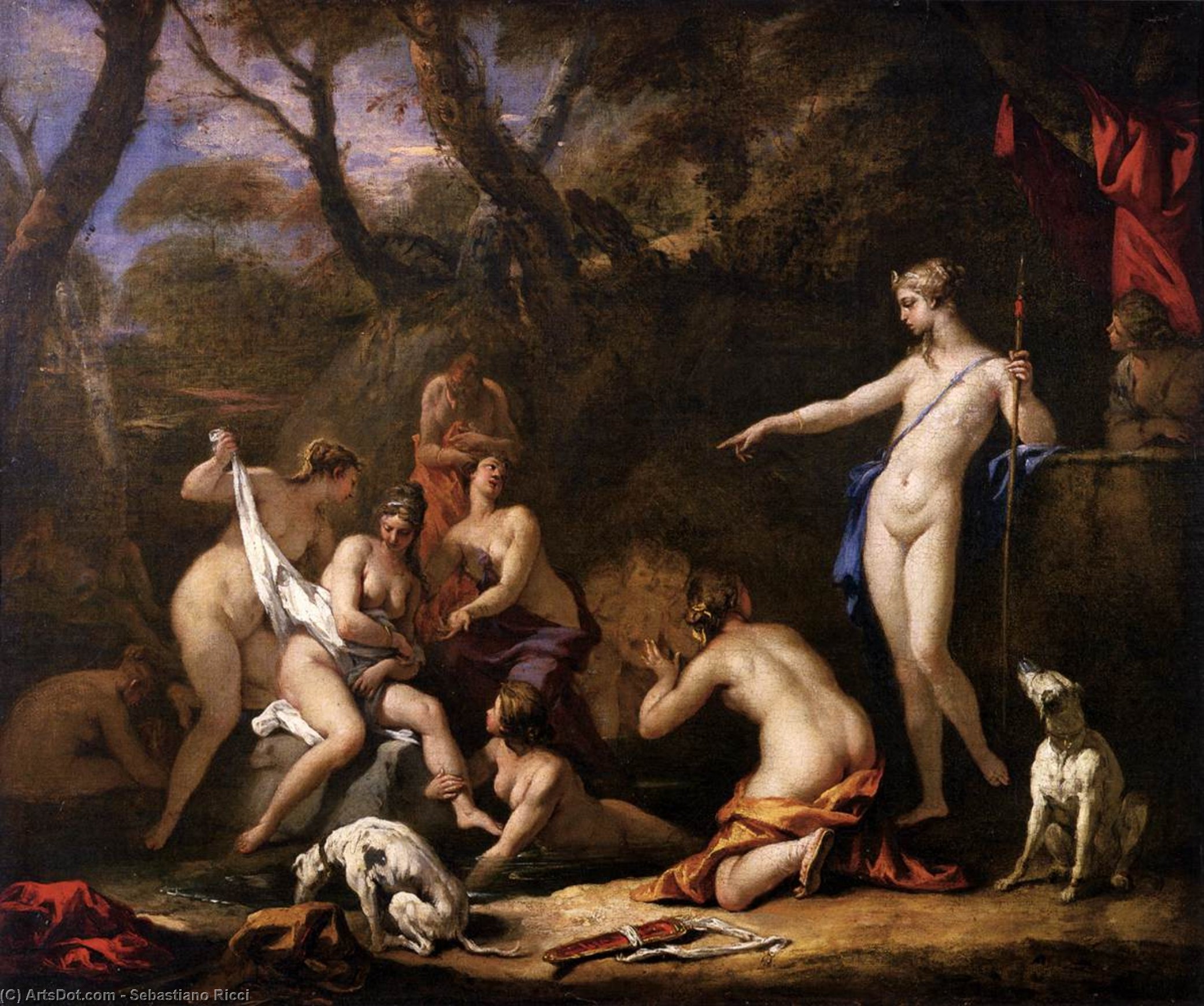 Wikioo.org - The Encyclopedia of Fine Arts - Painting, Artwork by Sebastiano Ricci - Nymph and Satyrs