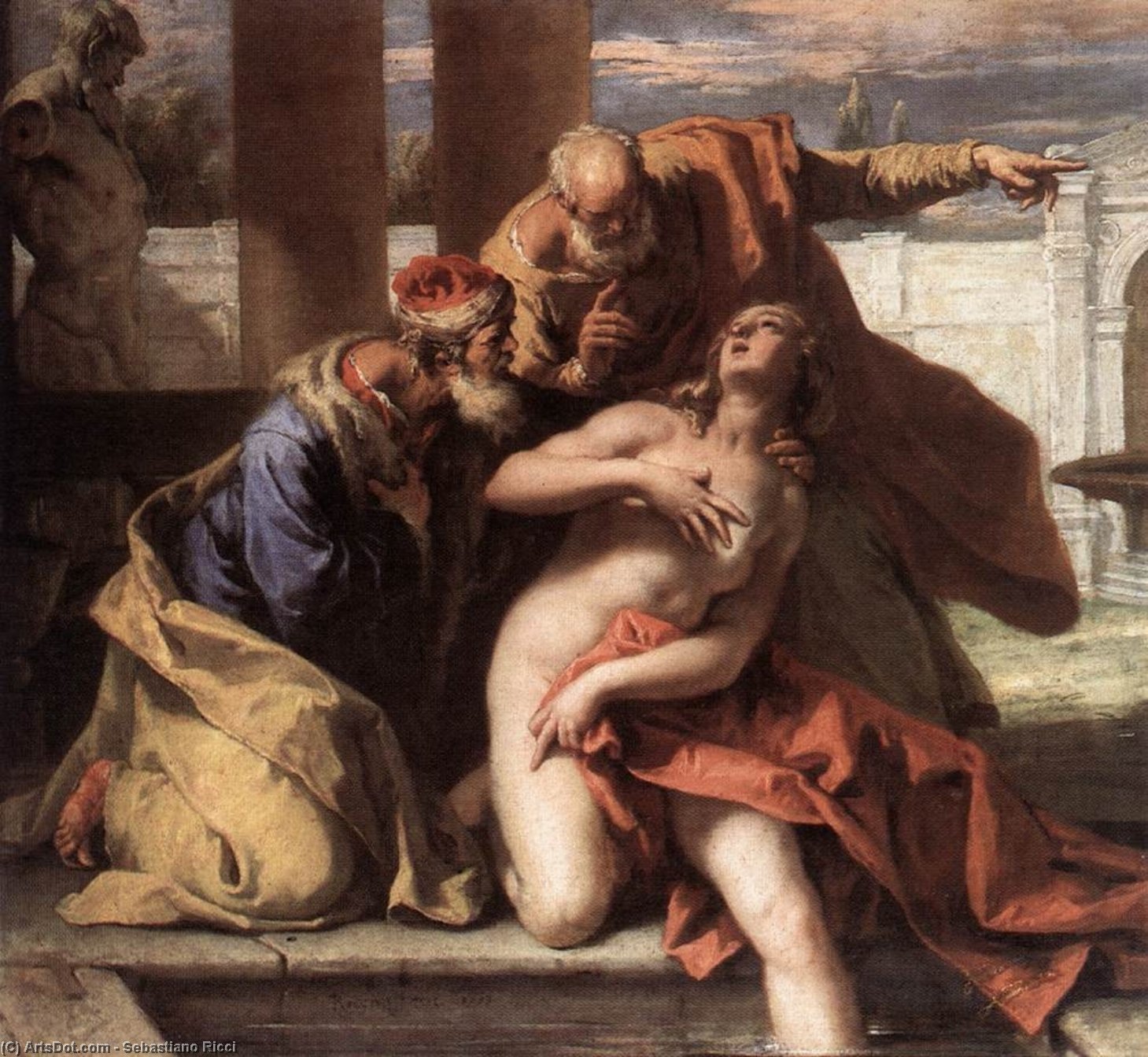 Wikioo.org - The Encyclopedia of Fine Arts - Painting, Artwork by Sebastiano Ricci - Susanna and the Elders