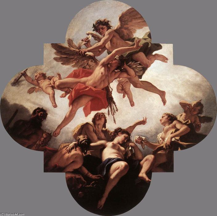 WikiOO.org - Enciclopédia das Belas Artes - Pintura, Arte por Sebastiano Ricci - The Punishment of Cupid