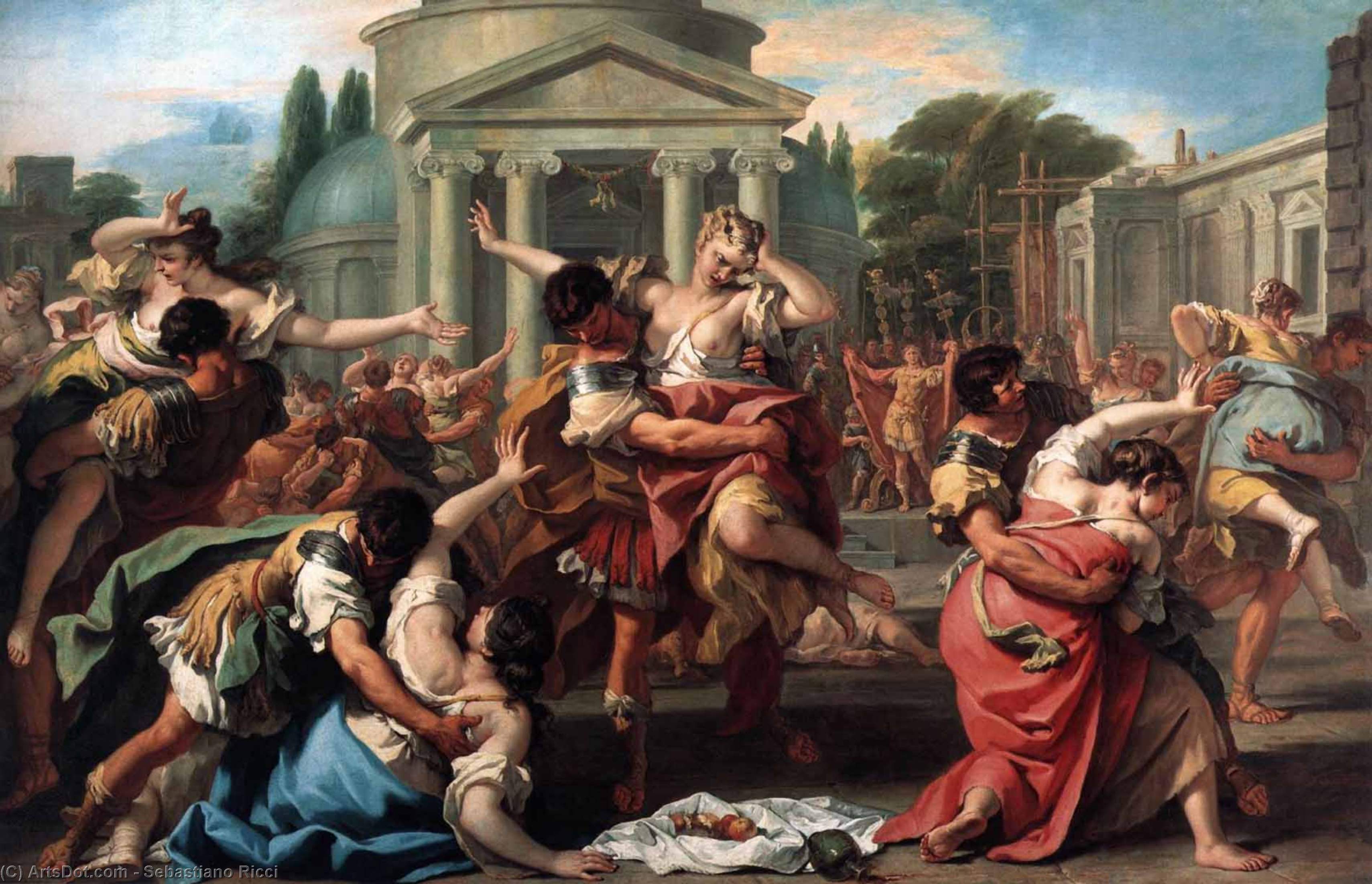 Wikioo.org - The Encyclopedia of Fine Arts - Painting, Artwork by Sebastiano Ricci - The Rape of the Sabine Women