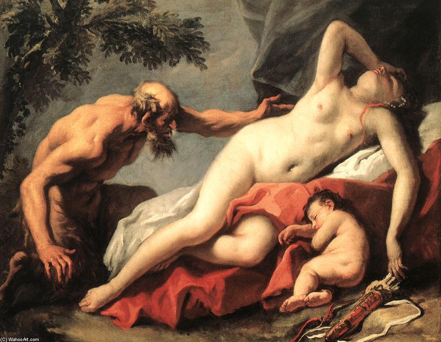 Wikioo.org – L'Enciclopedia delle Belle Arti - Pittura, Opere di Sebastiano Ricci - Venere e Satiro