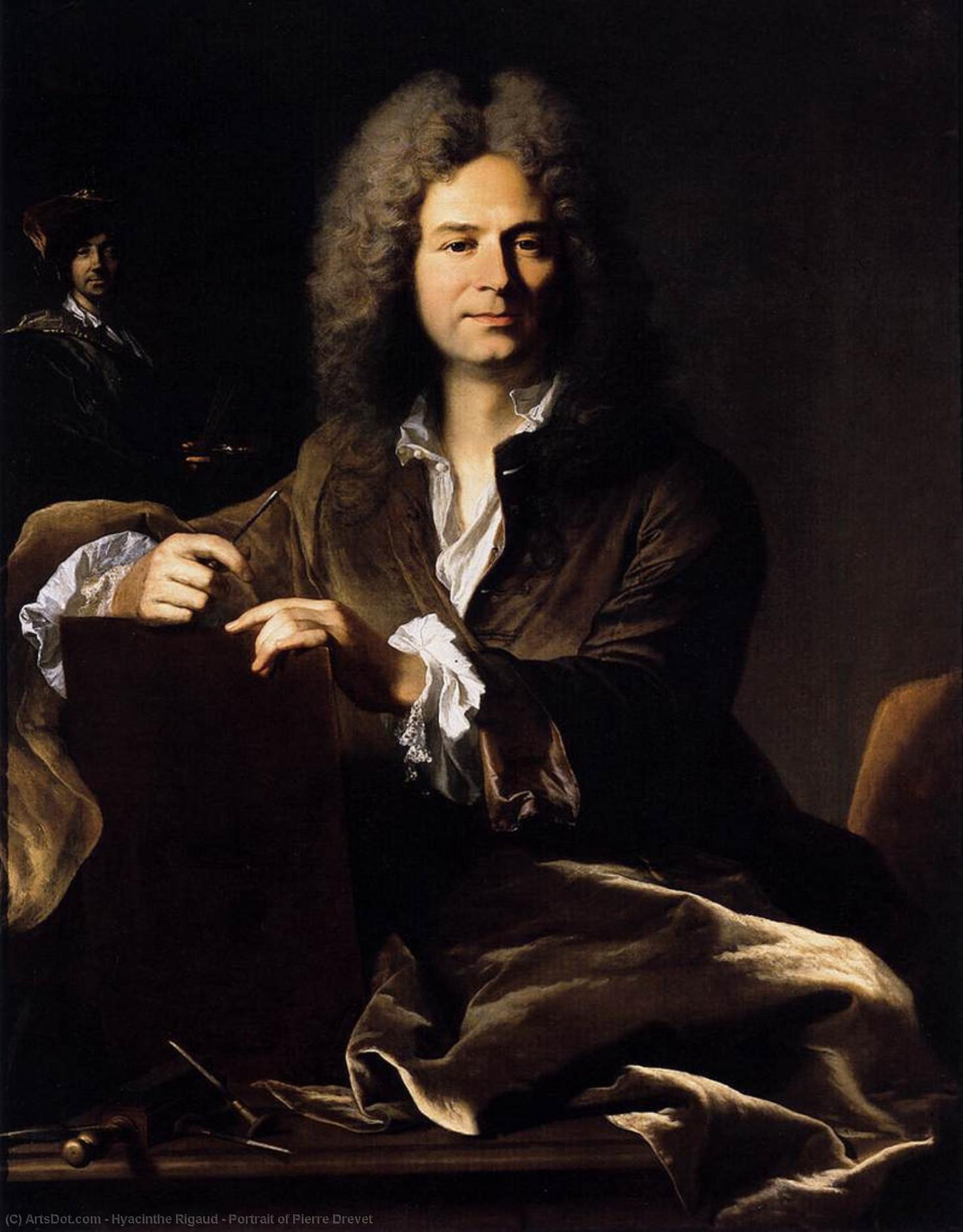 Wikioo.org - The Encyclopedia of Fine Arts - Painting, Artwork by Hyacinthe Rigaud - Portrait of Pierre Drevet