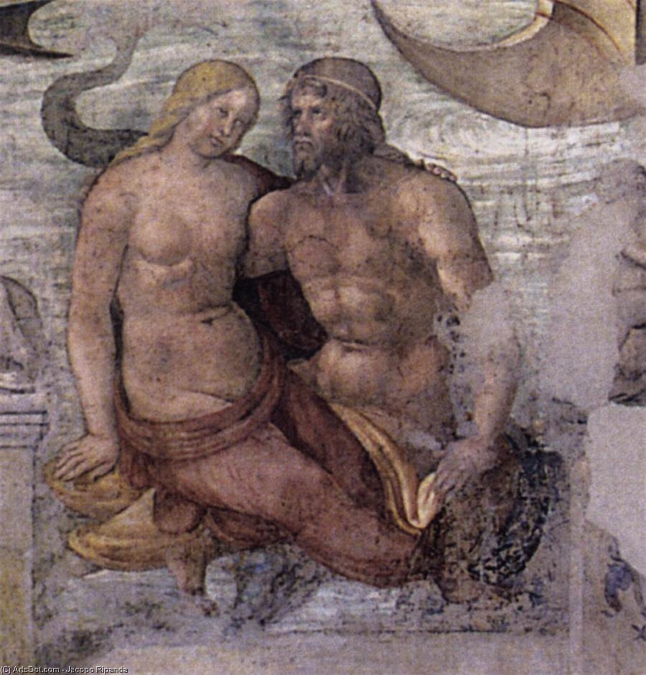 WikiOO.org - Enciklopedija dailės - Tapyba, meno kuriniai Jacopo Ripanda - Neptune and Amphitrite