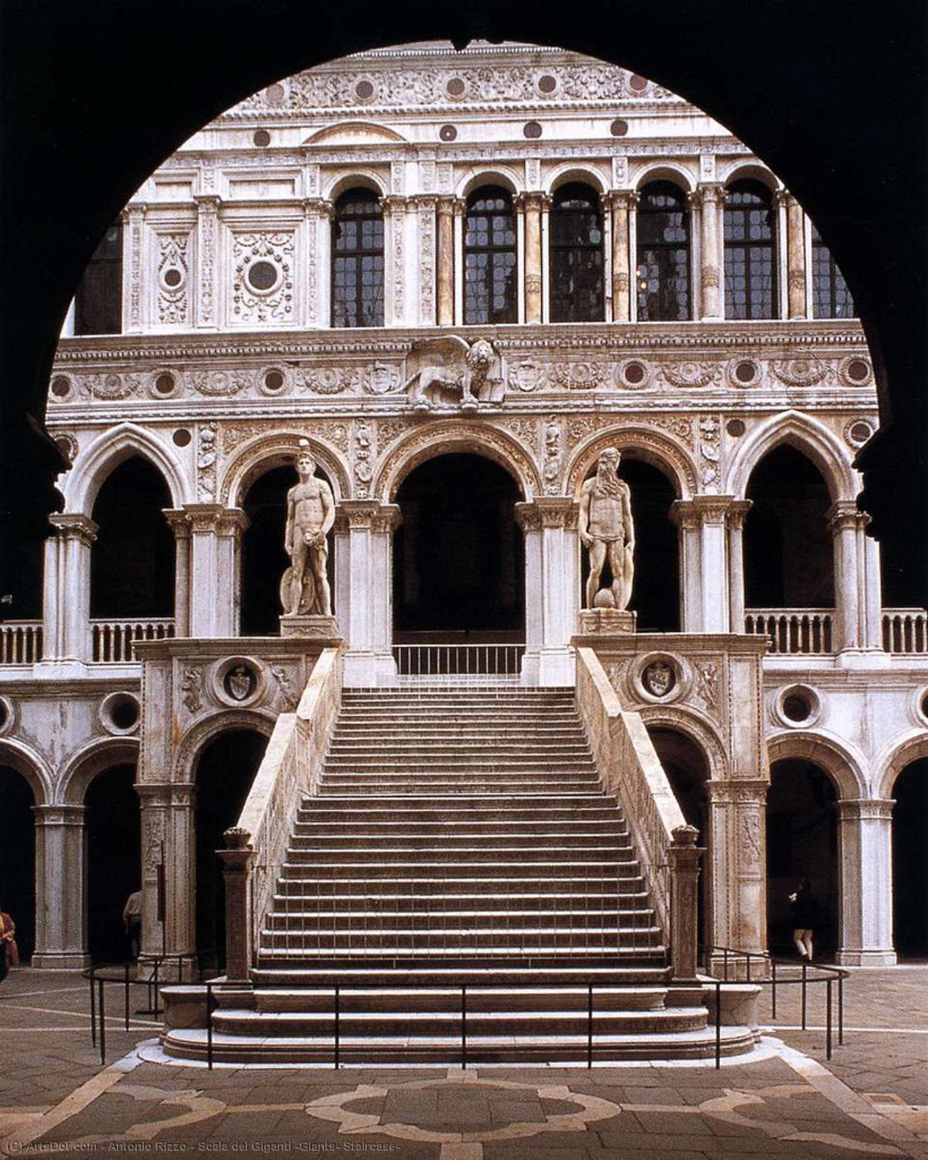 WikiOO.org - Encyclopedia of Fine Arts - Målning, konstverk Antonio Rizzo - Scala dei Giganti (Giants' Staircase)