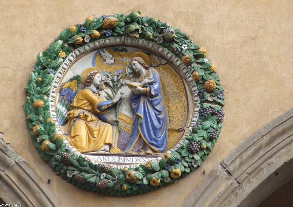 Wikioo.org - The Encyclopedia of Fine Arts - Painting, Artwork by Giovanni Della Robbia - Annunciation