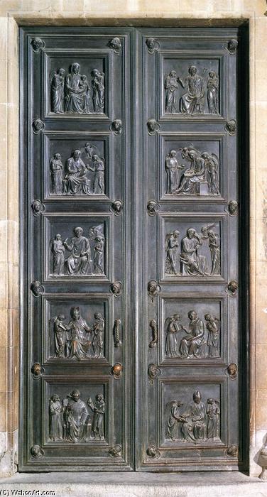WikiOO.org - Encyclopedia of Fine Arts - Lukisan, Artwork Luca Della Robbia - Bronze Doors of the New Sacristy
