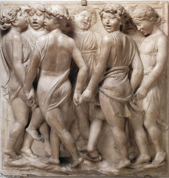 Wikioo.org - The Encyclopedia of Fine Arts - Painting, Artwork by Luca Della Robbia - Cantoria: first bottom relief