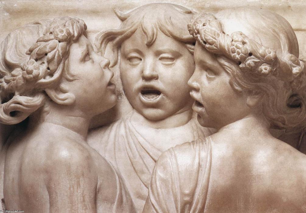 WikiOO.org - Enciklopedija likovnih umjetnosti - Slikarstvo, umjetnička djela Luca Della Robbia - Cantoria: first bottom relief (detail)
