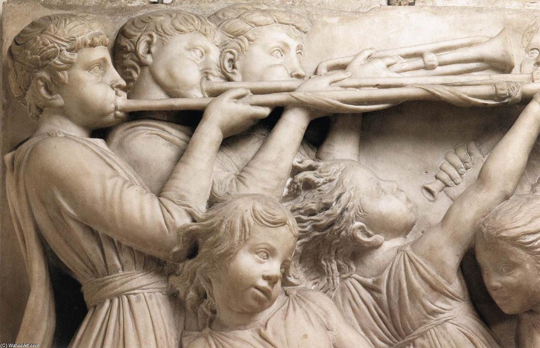 WikiOO.org - Encyclopedia of Fine Arts - Lukisan, Artwork Luca Della Robbia - Cantoria: first top relief (detail)