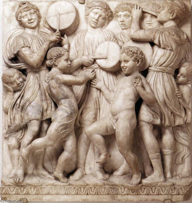 WikiOO.org - Enciklopedija likovnih umjetnosti - Slikarstvo, umjetnička djela Luca Della Robbia - Cantoria: fourth top relief