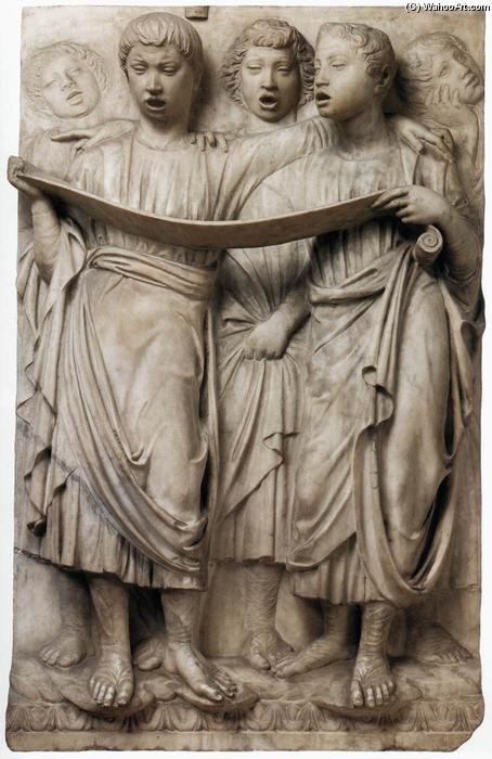 Wikioo.org - The Encyclopedia of Fine Arts - Painting, Artwork by Luca Della Robbia - Cantoria: right side relief
