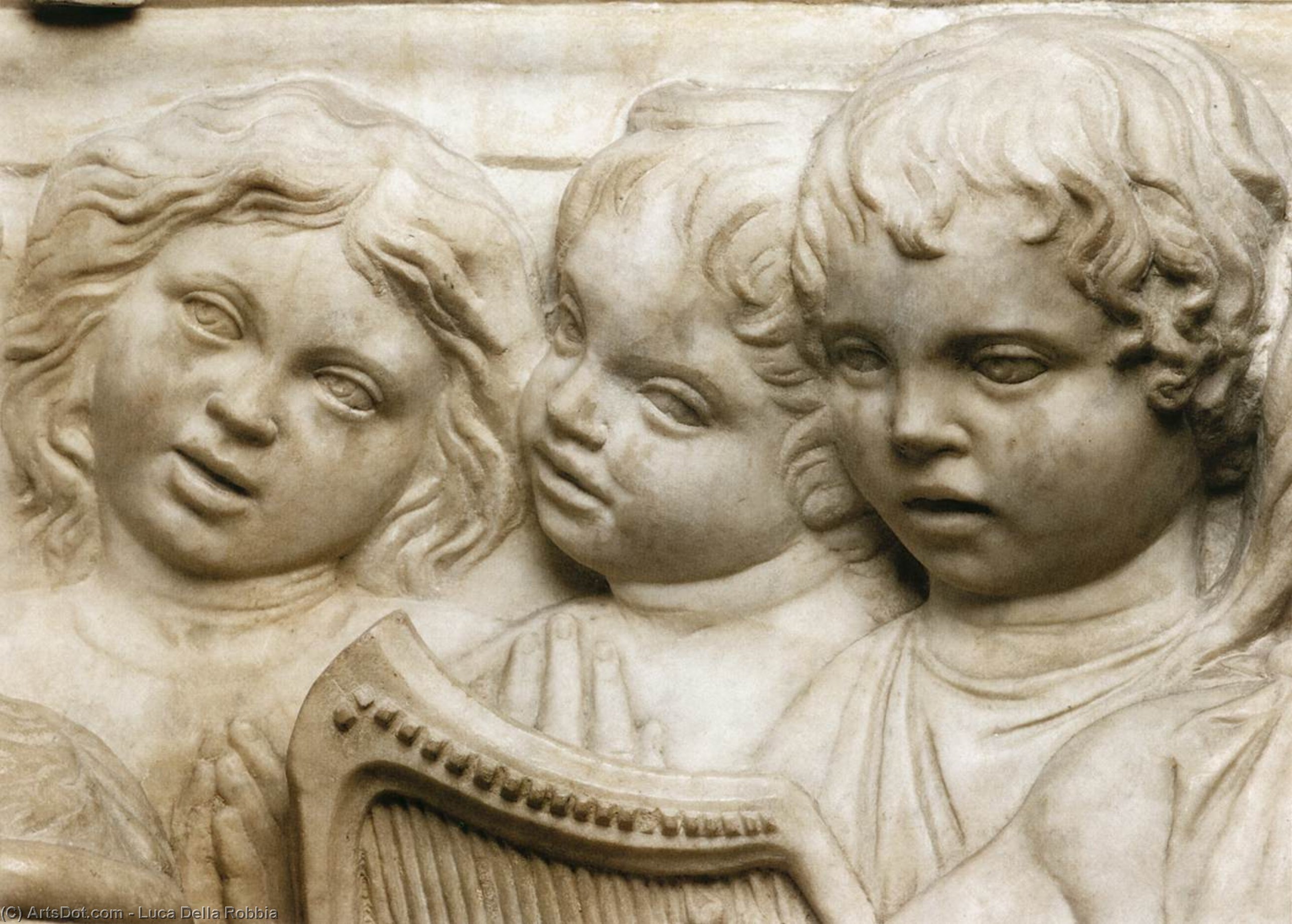 WikiOO.org - Encyclopedia of Fine Arts - Lukisan, Artwork Luca Della Robbia - Cantoria: second bottom relief (detail)