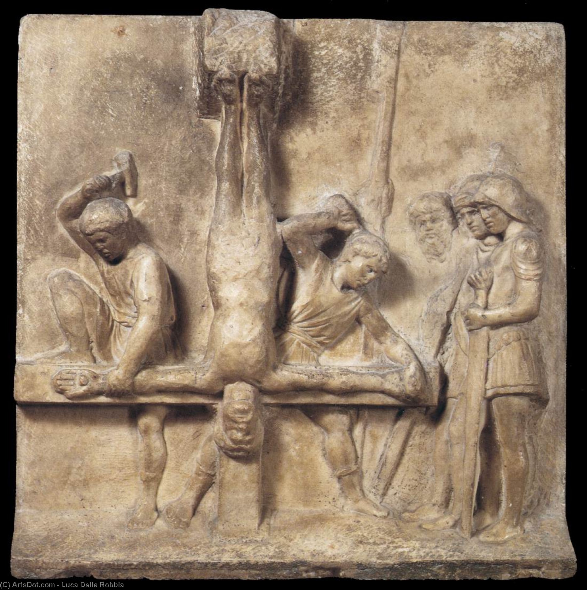 Wikioo.org - สารานุกรมวิจิตรศิลป์ - จิตรกรรม Luca Della Robbia - Crucifixion of St Peter