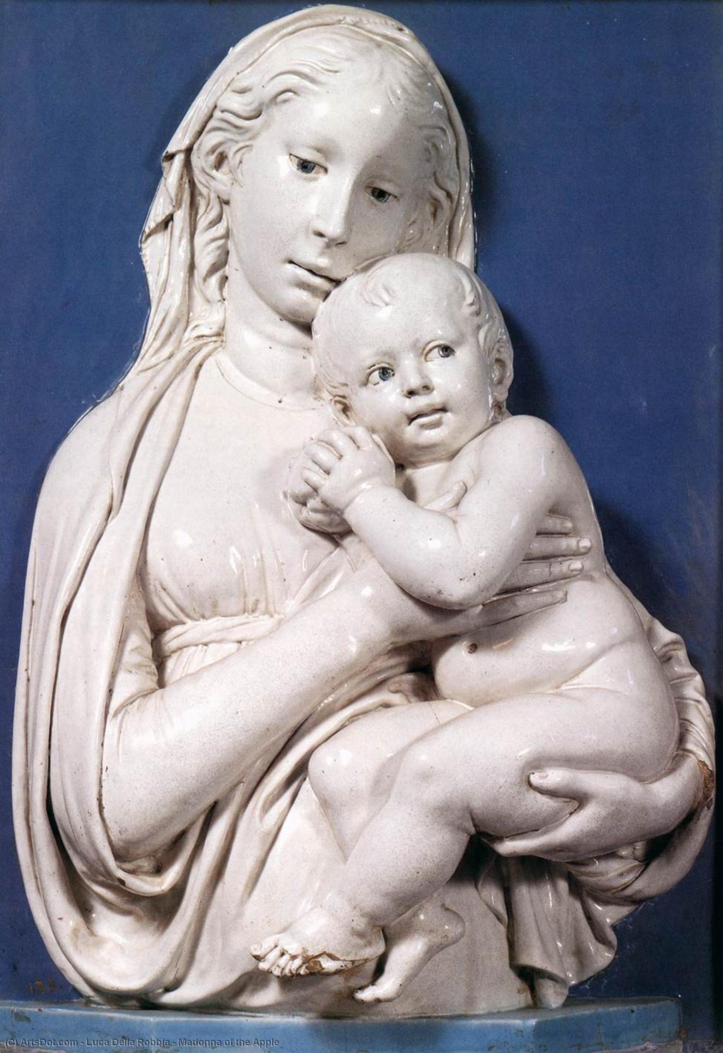 WikiOO.org - 百科事典 - 絵画、アートワーク Luca Della Robbia - マドンナ の  ザー  リンゴ