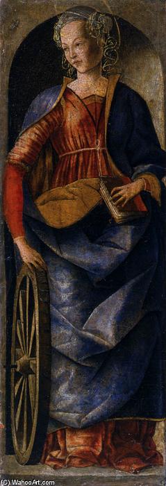 Wikioo.org - The Encyclopedia of Fine Arts - Painting, Artwork by Ercole De' Roberti - Griffoni Polyptych: St Catherine of Alexandria