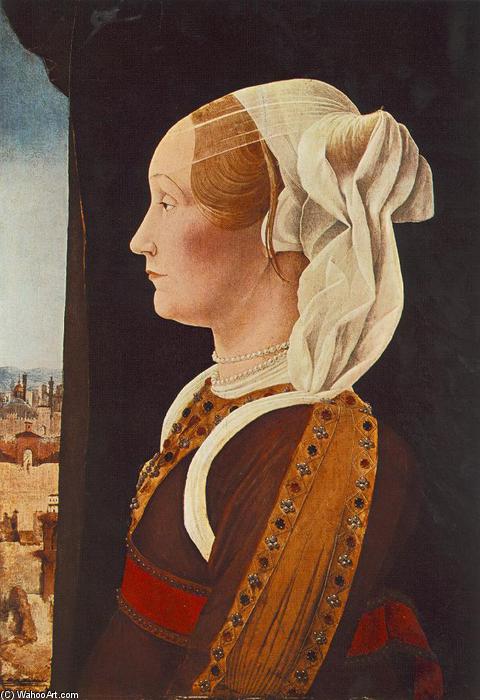 WikiOO.org - Encyclopedia of Fine Arts - Maalaus, taideteos Ercole De' Roberti - Portrait of Ginevra Bentivoglio