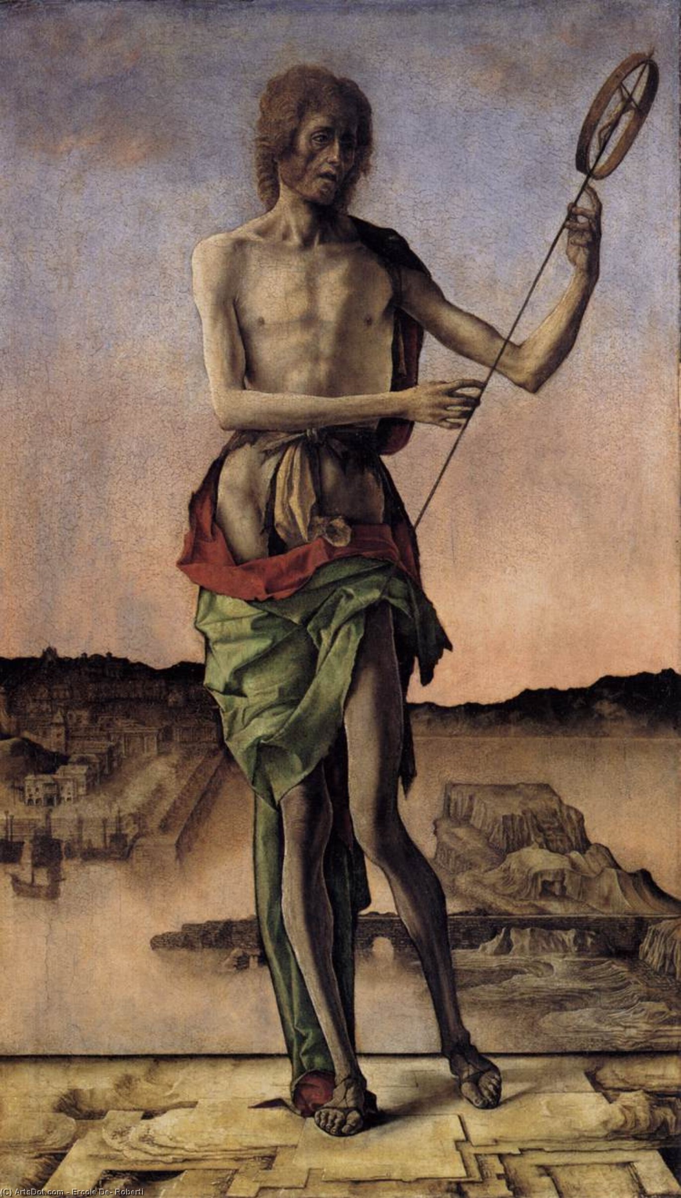 Wikioo.org - สารานุกรมวิจิตรศิลป์ - จิตรกรรม Ercole De' Roberti - St John the Baptist