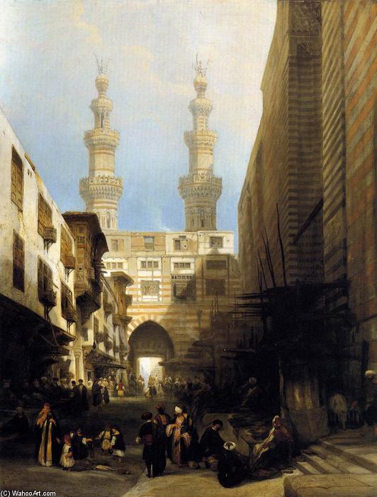 Wikioo.org - The Encyclopedia of Fine Arts - Painting, Artwork by David Roberts - A View in Cairo