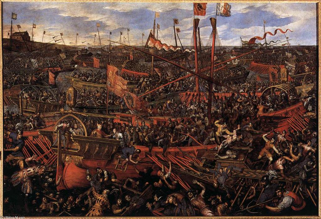 WikiOO.org - 百科事典 - 絵画、アートワーク Domenico Robusti - Salvoreの戦い