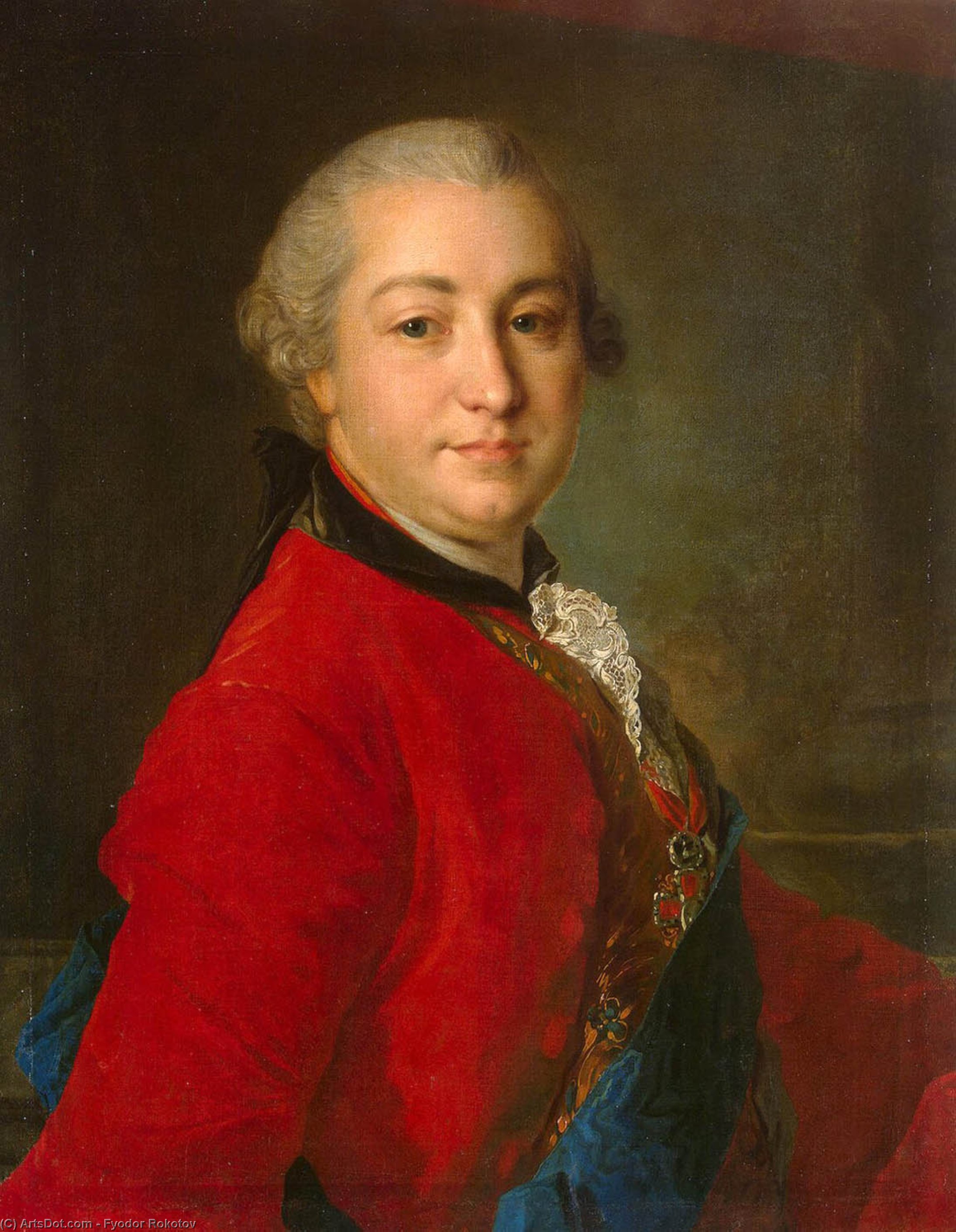 WikiOO.org - Encyclopedia of Fine Arts - Maľba, Artwork Fyodor Rokotov - Portrait of Count Ivan Shuvalov