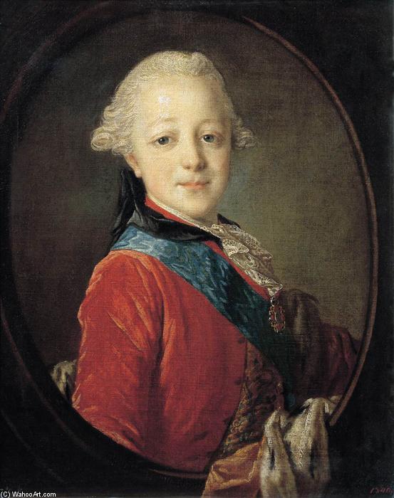 Wikioo.org - The Encyclopedia of Fine Arts - Painting, Artwork by Fyodor Rokotov - Portrait of Emperor Paul I as a Child