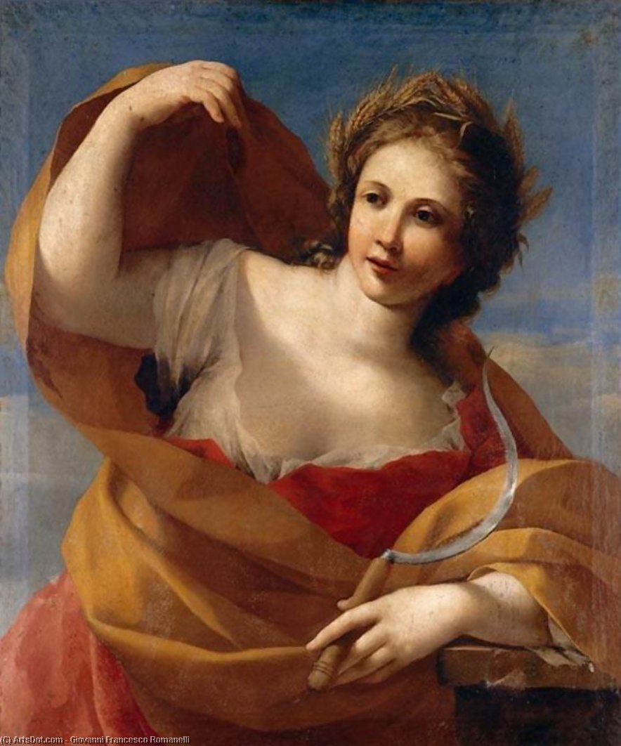 WikiOO.org - Encyclopedia of Fine Arts - Maleri, Artwork Giovanni Francesco Romanelli - Ceres