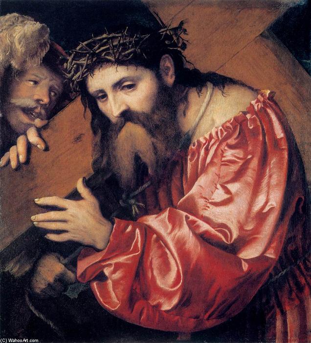 Wikioo.org - Bách khoa toàn thư về mỹ thuật - Vẽ tranh, Tác phẩm nghệ thuật Girolamo Romanino - Christ Carrying the Cross