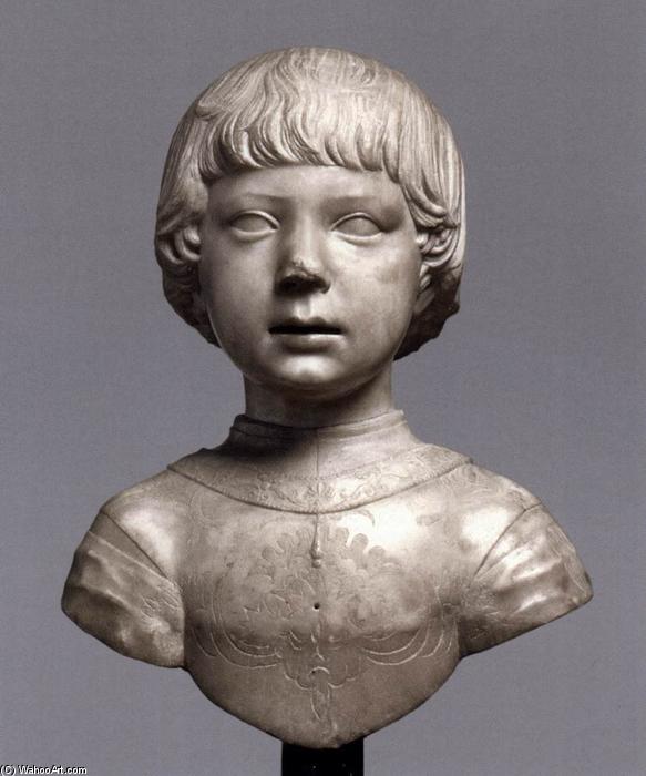 Wikioo.org - The Encyclopedia of Fine Arts - Painting, Artwork by Giovanni Cristoforo Romano - Bust of a Child