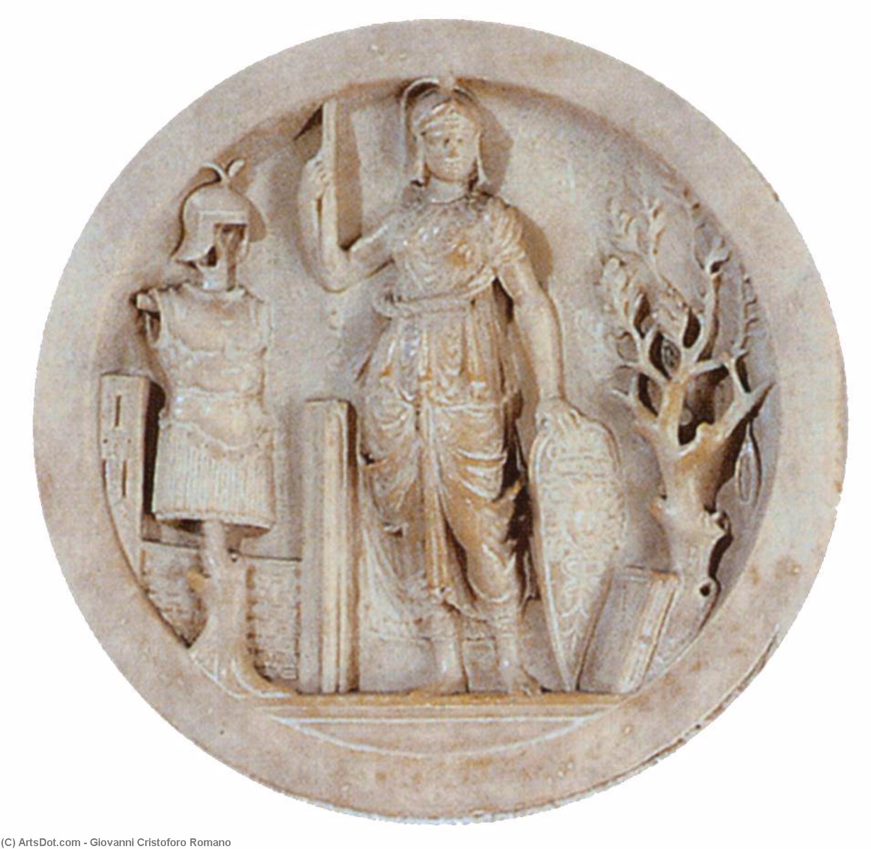 WikiOO.org - Encyclopedia of Fine Arts - Lukisan, Artwork Giovanni Cristoforo Romano - Door of the studiolo (detail)