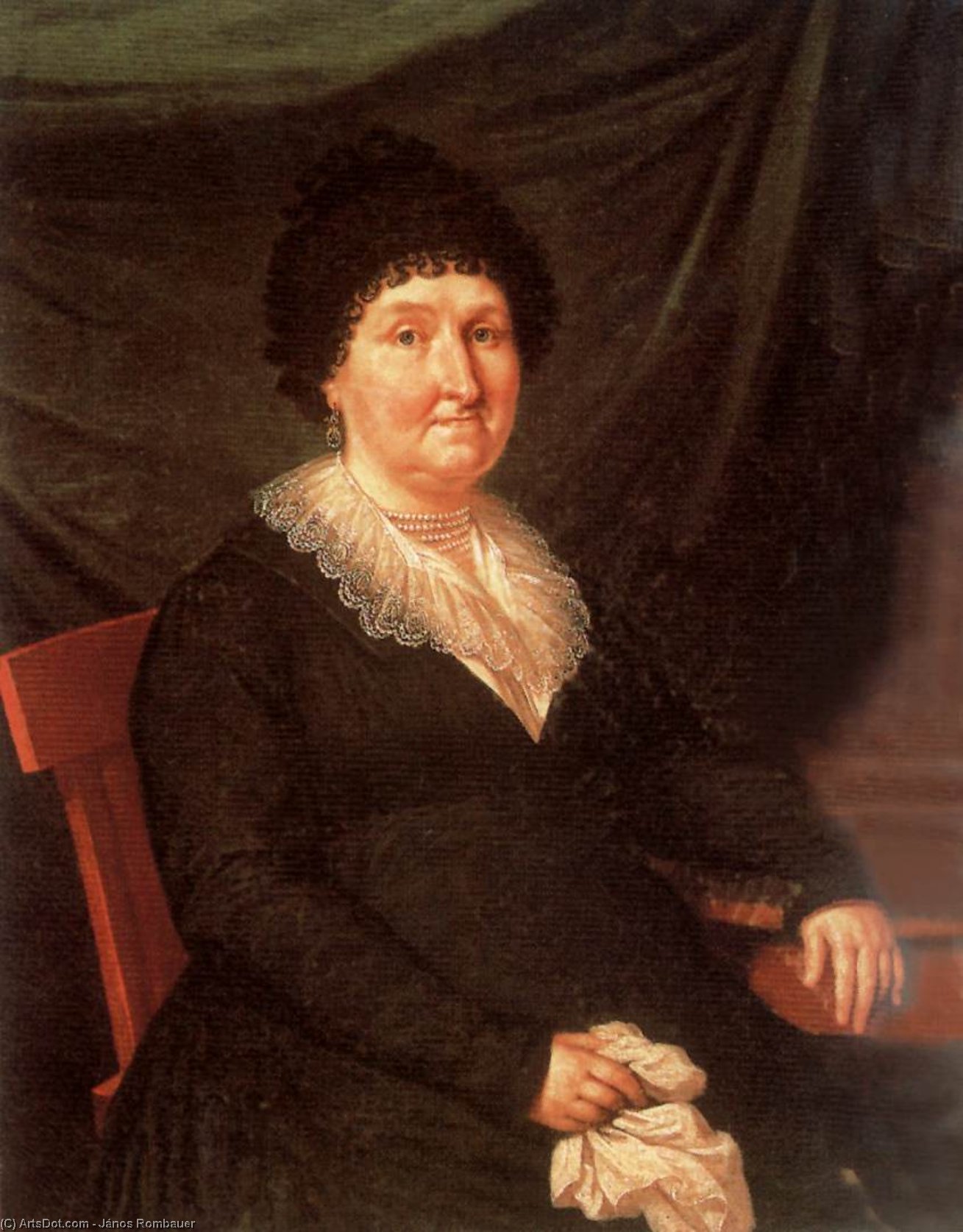 WikiOO.org - Енциклопедия за изящни изкуства - Живопис, Произведения на изкуството Janos Rombauer - Portrait of the Wife of a Nobleman