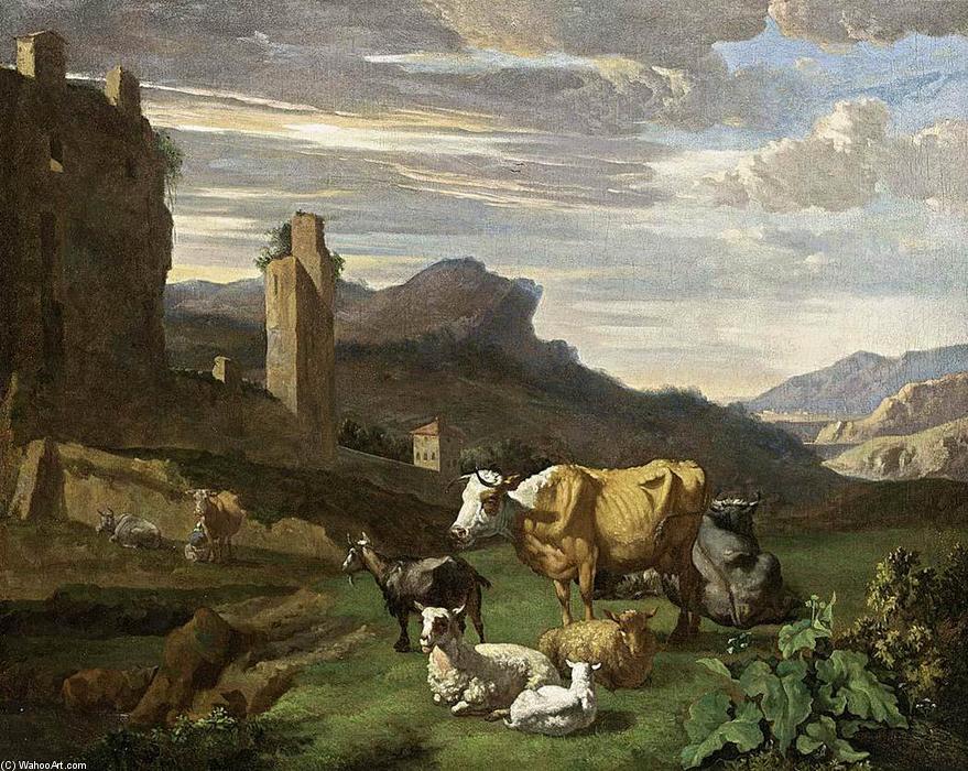 WikiOO.org - Enciclopedia of Fine Arts - Pictura, lucrări de artă Willem Romeijn - Italianate Landscape
