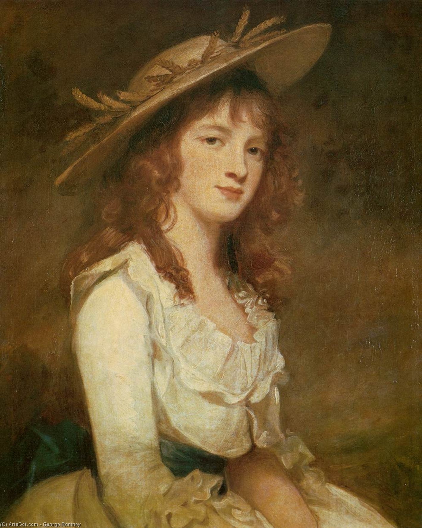 Wikioo.org - The Encyclopedia of Fine Arts - Painting, Artwork by George Romney - Miss Constable