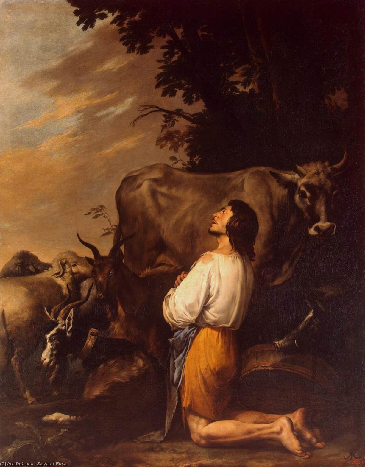WikiOO.org - Encyclopedia of Fine Arts - Lukisan, Artwork Salvator Rosa - The Prodigal Son