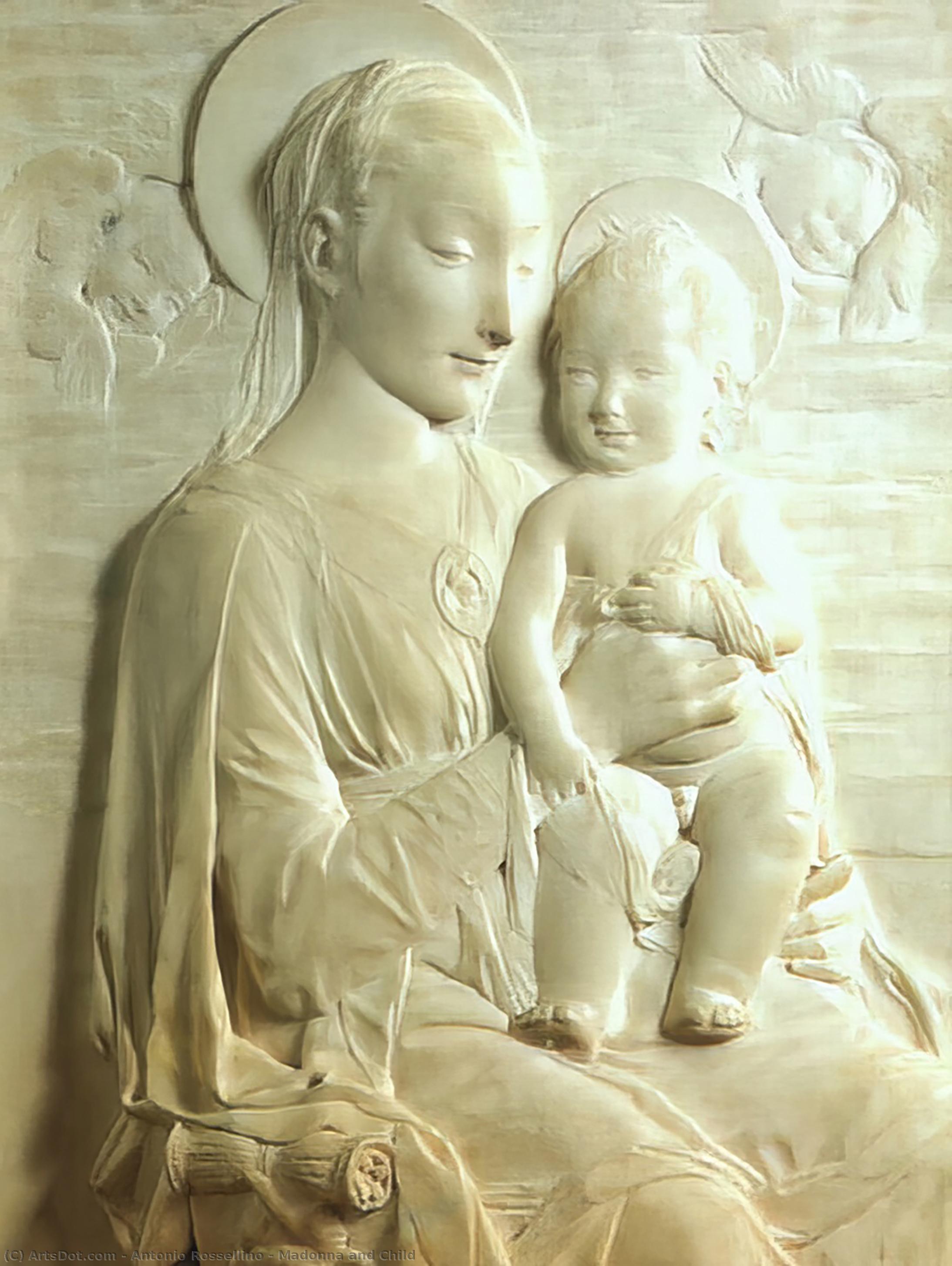 WikiOO.org - Encyclopedia of Fine Arts - Lukisan, Artwork Antonio Rossellino - Madonna and Child