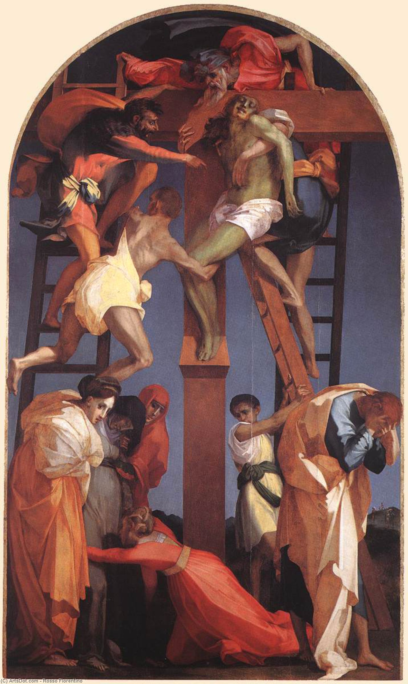 Wikioo.org - The Encyclopedia of Fine Arts - Painting, Artwork by Rosso Fiorentino - Descent from the Cross