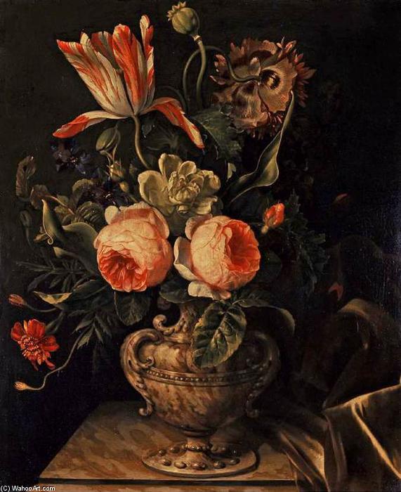 Wikioo.org - The Encyclopedia of Fine Arts - Painting, Artwork by Willem Frederik Van Royen - A Vase of Flowers